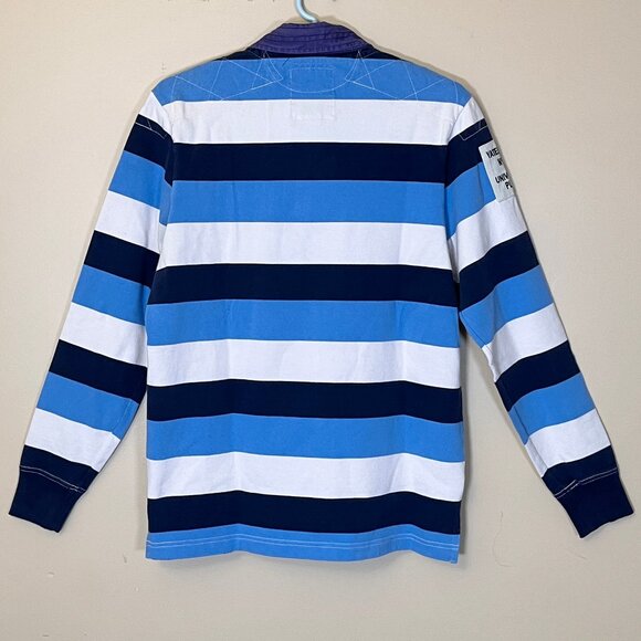 Ralph Lauren Rugby Crest Patch Striped Long Sleeve Shirt - Men's Size S - Blue - Picture 4 of 15
